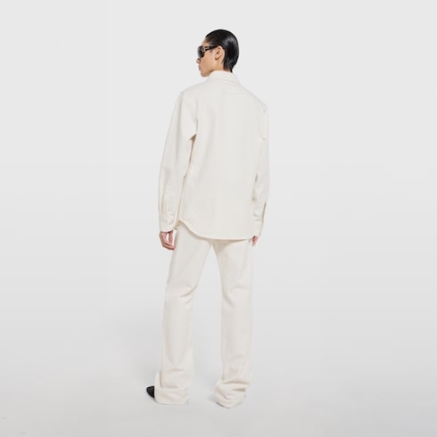 GG cotton denim jacquard shirt