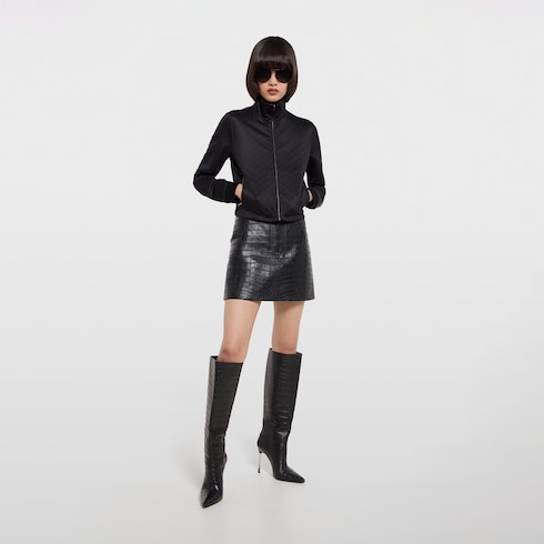 GG jersey jacquard zip jacket