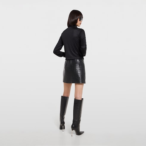 Chaqueta jacquard con cremallera y GG