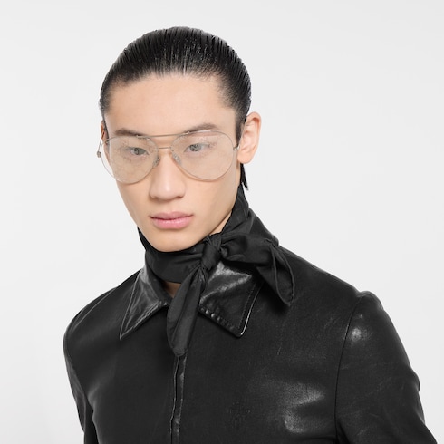 Carré de poche en coton et soie avec imprimé