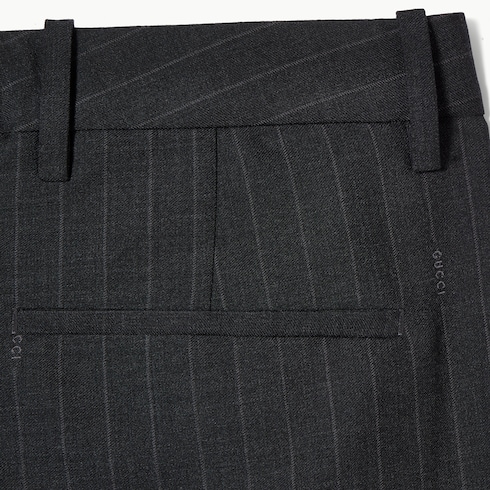 Pantalon en laine à fines rayures Gucci