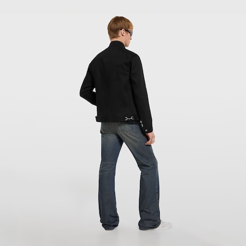 Chaqueta de denim de algodón con Horsebit