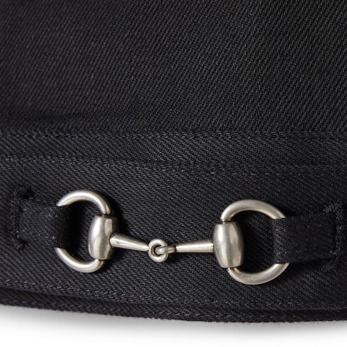 Chaqueta de denim de algodón con Horsebit