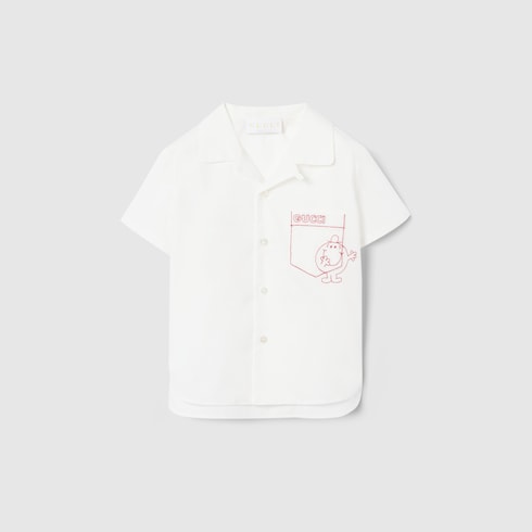 Camicia neonato in popeline di cotone