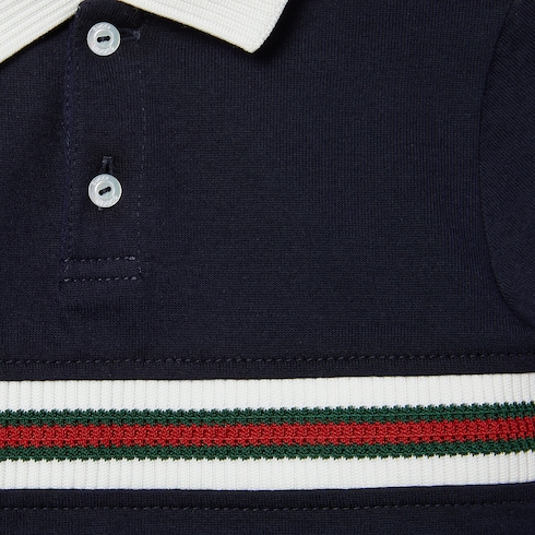 Mono de algodón con tribanda Web para bebé