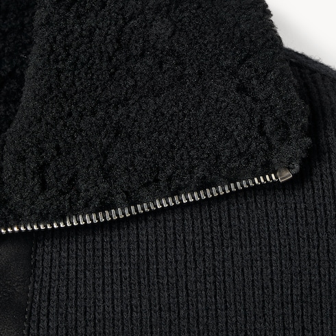 Cardigan aus Wollstrick mit Webstich 