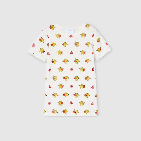Children's printed GG cotton T-shirt