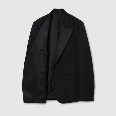 Light wool mohair canvas suit