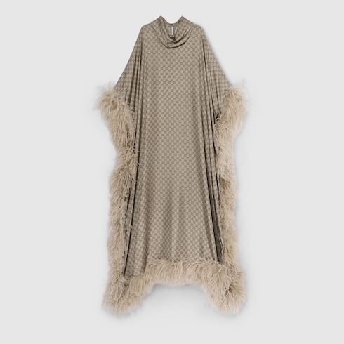 Robe longue en twill de soie imprimé