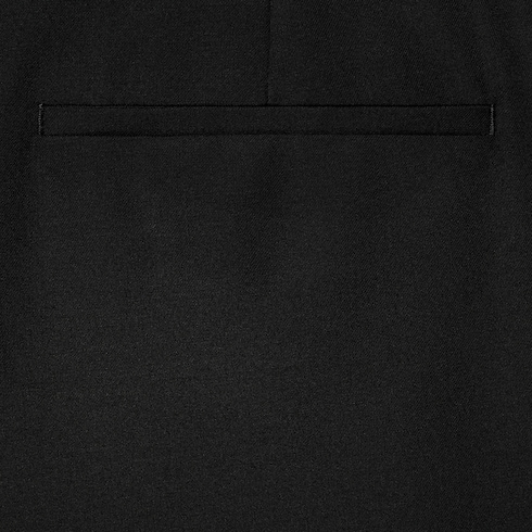 Pantaloni in twill di seta e lana