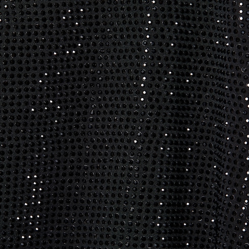 Silk chiffon tank top with crystals