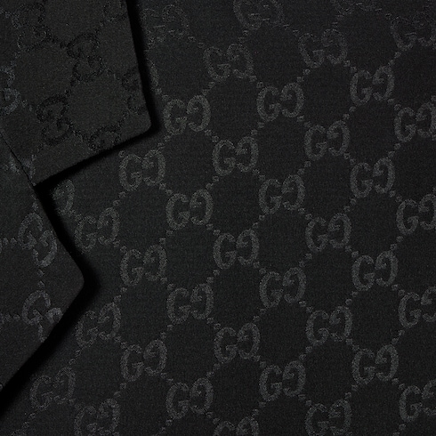 Camisa de bolos de jacquard de seda con GG