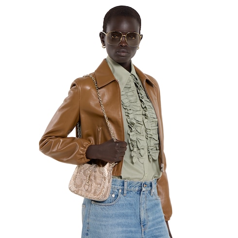 Mini borsa Gucci Jackie 1961 in pitone