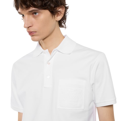 エンブロイダリー コットンピケ ポロTシャツ