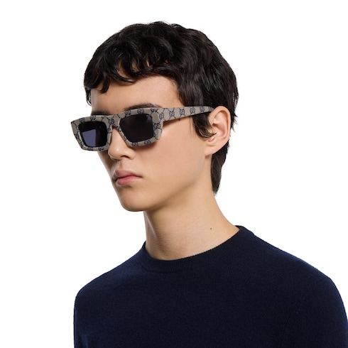 Rectangular frame sunglasses