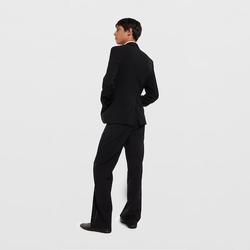 Light wool mohair canvas suit