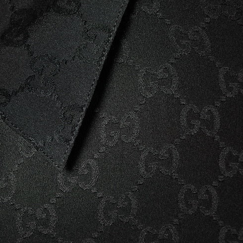 Chemise en jacquard de soie GG