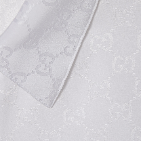 Chemise en jacquard de soie GG