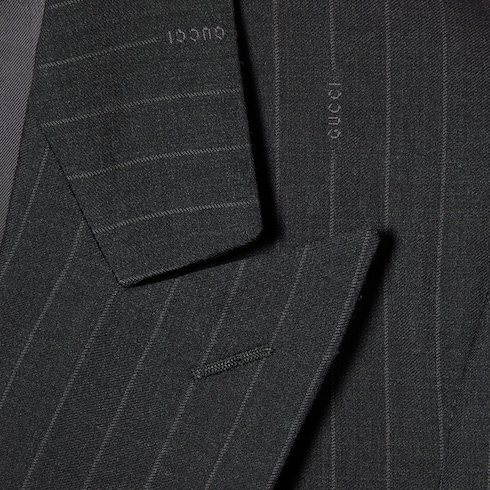 Veste en laine à fines rayures Gucci