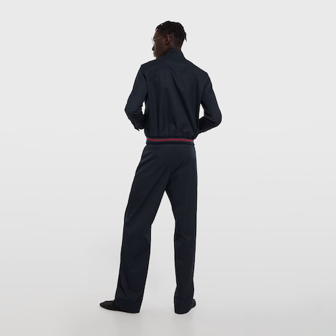 Cotton twill zip jacket with Web