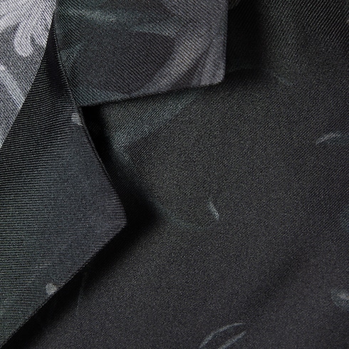 Bowling-Shirt aus Seidentwill mit Print