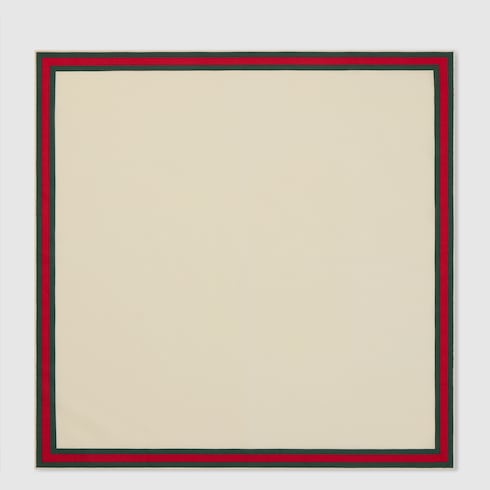 Cotton silk pocket square with Web