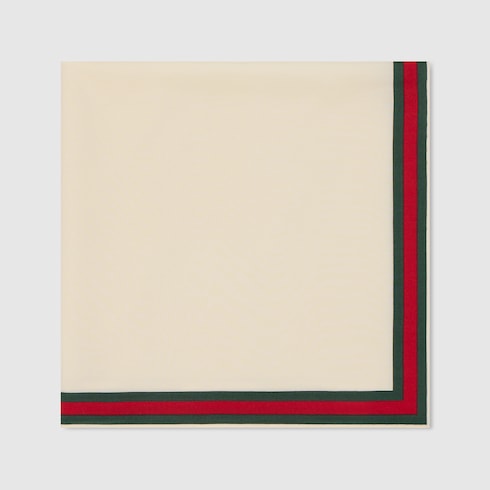 Cotton silk pocket square with Web