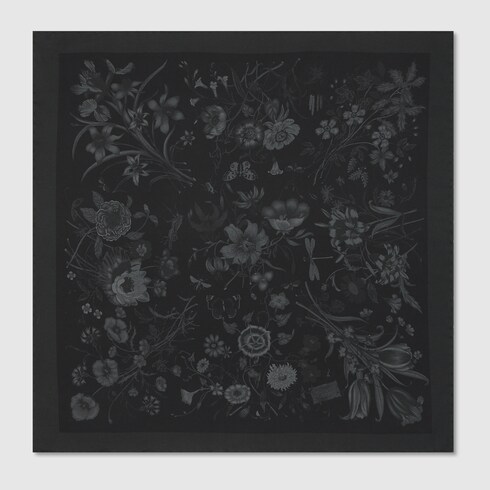 프린트 코튼 실크 포켓 스퀘어