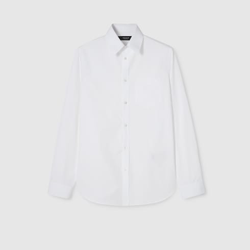 Chemise en popeline de coton avec broderie