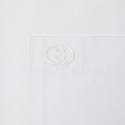 Cotton poplin shirt with embroidery