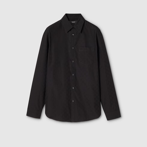 Camisa de popelina de algodón con GG