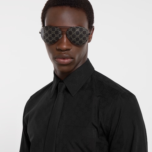 GG cotton poplin shirt