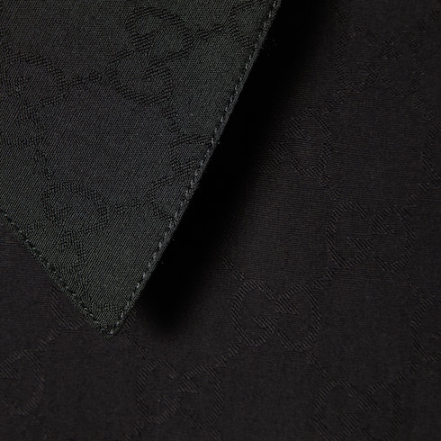 Camicia in popeline di cotone GG