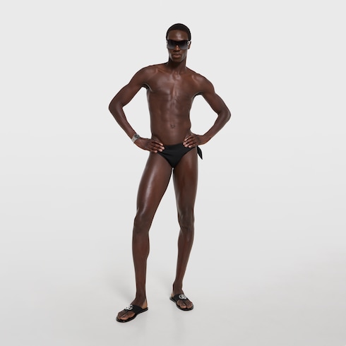 Stretch jersey swim briefs with knot 