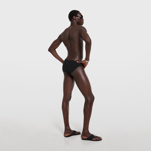 Slip de bain en jersey stretch avec nœud 