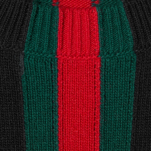 Pullover aus feinem Wollstrick mit Web