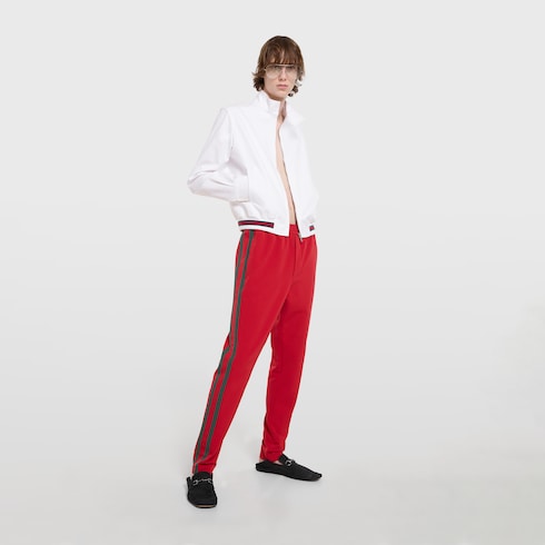 Veste zippée en twill de coton avec bande Web