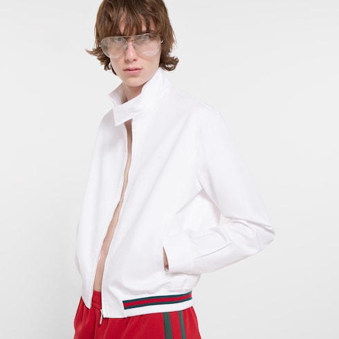 Cotton twill zip jacket with Web