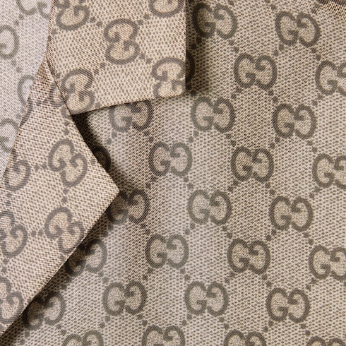 Camisa de bolos de sarga de seda con estampado