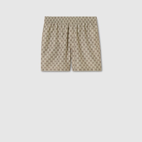 Shorts de baño de popelina de poliéster con estampado