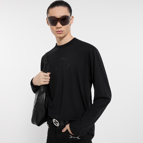 Camiseta de punto con detalle de devoré