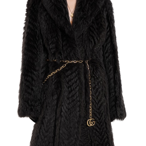 Double chain belt with charm