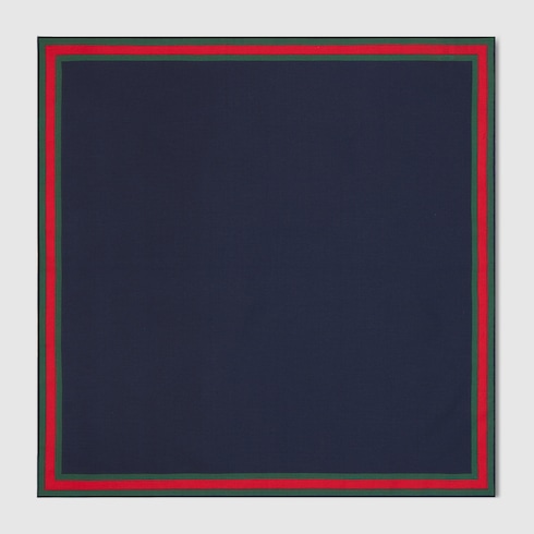 Cotton silk pocket square with Web