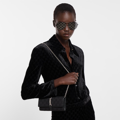 Gucci Jackie系列链带钱包