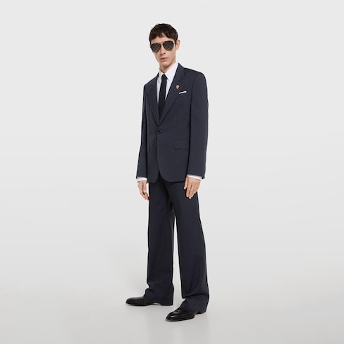 Veste à simple boutonnage en laine GG