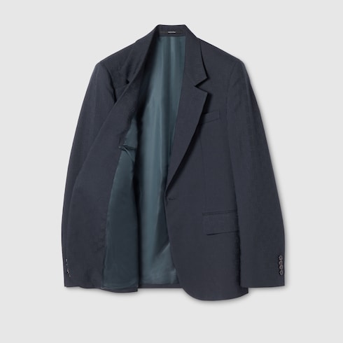 Veste à simple boutonnage en laine GG