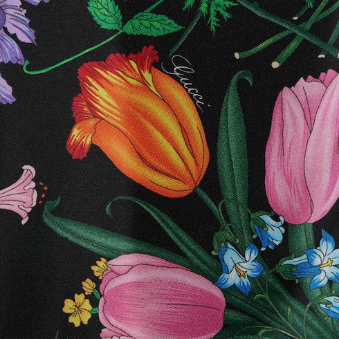 Bluse aus Seidentwill mit Print