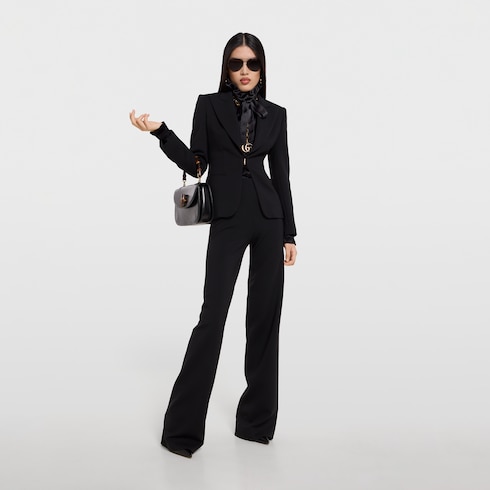 Chemise en satin de soie avec nœud