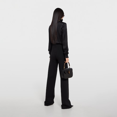 Chemise en satin de soie avec nœud