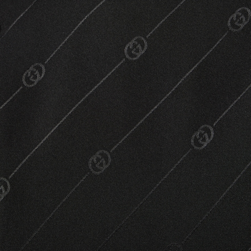 Camisa de crepé de seda con GG entrelazada